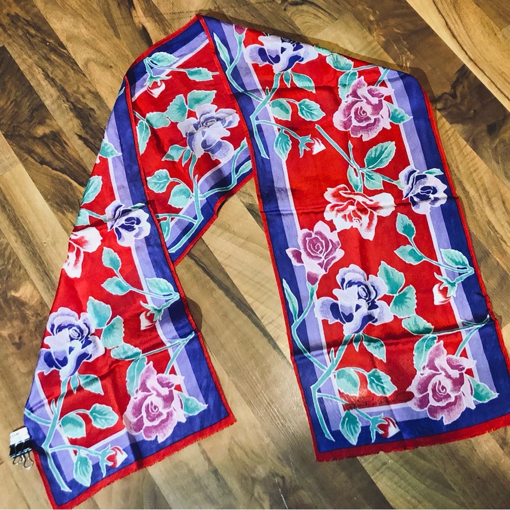 Vintage Silk Scarf Oscar de la Renta